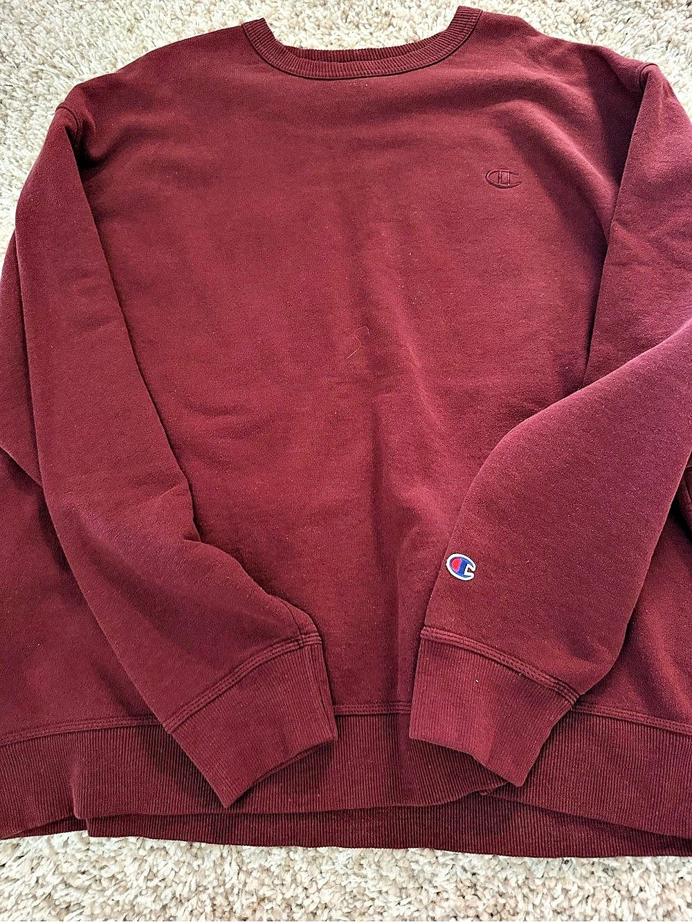 Champion Authentic Crewneck Sweatshirt Burgundy 2XL